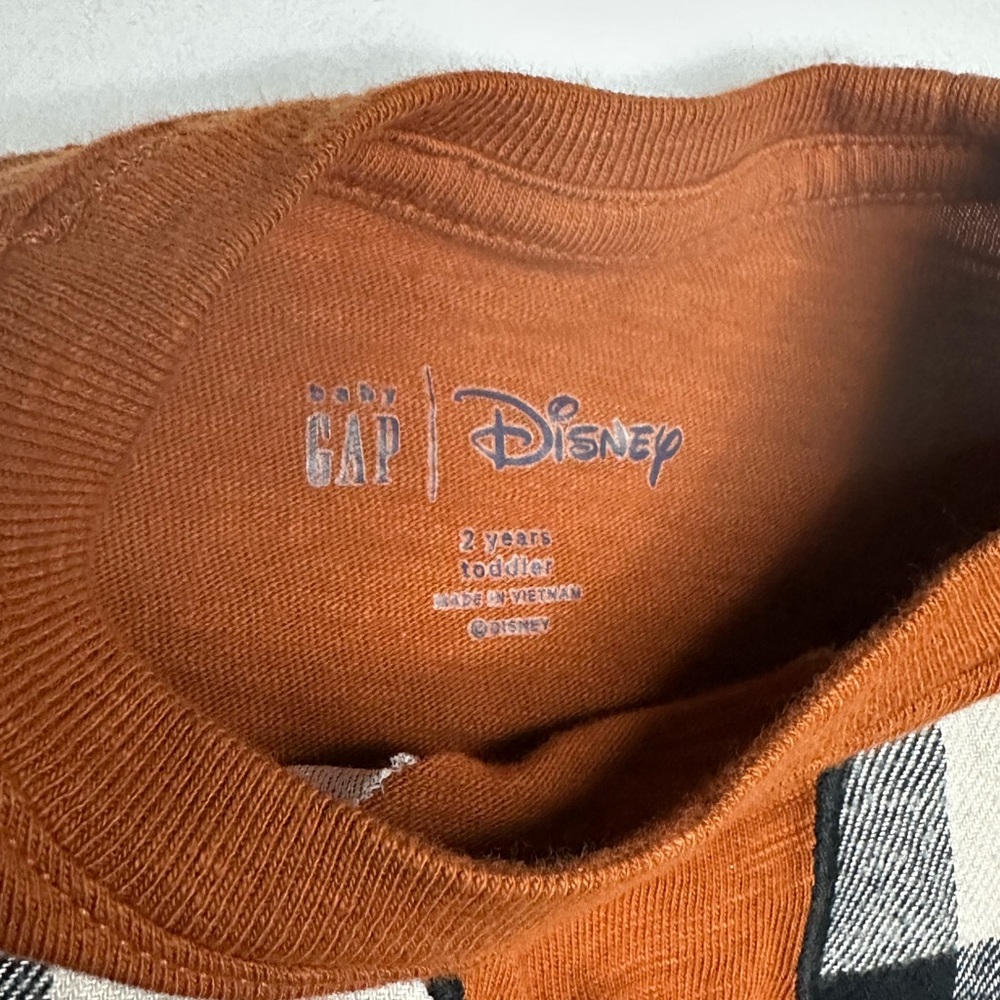 GAP Kids Rust Mickey Mouse Long Sleeve Tee size 2 - Picture 2 of 6